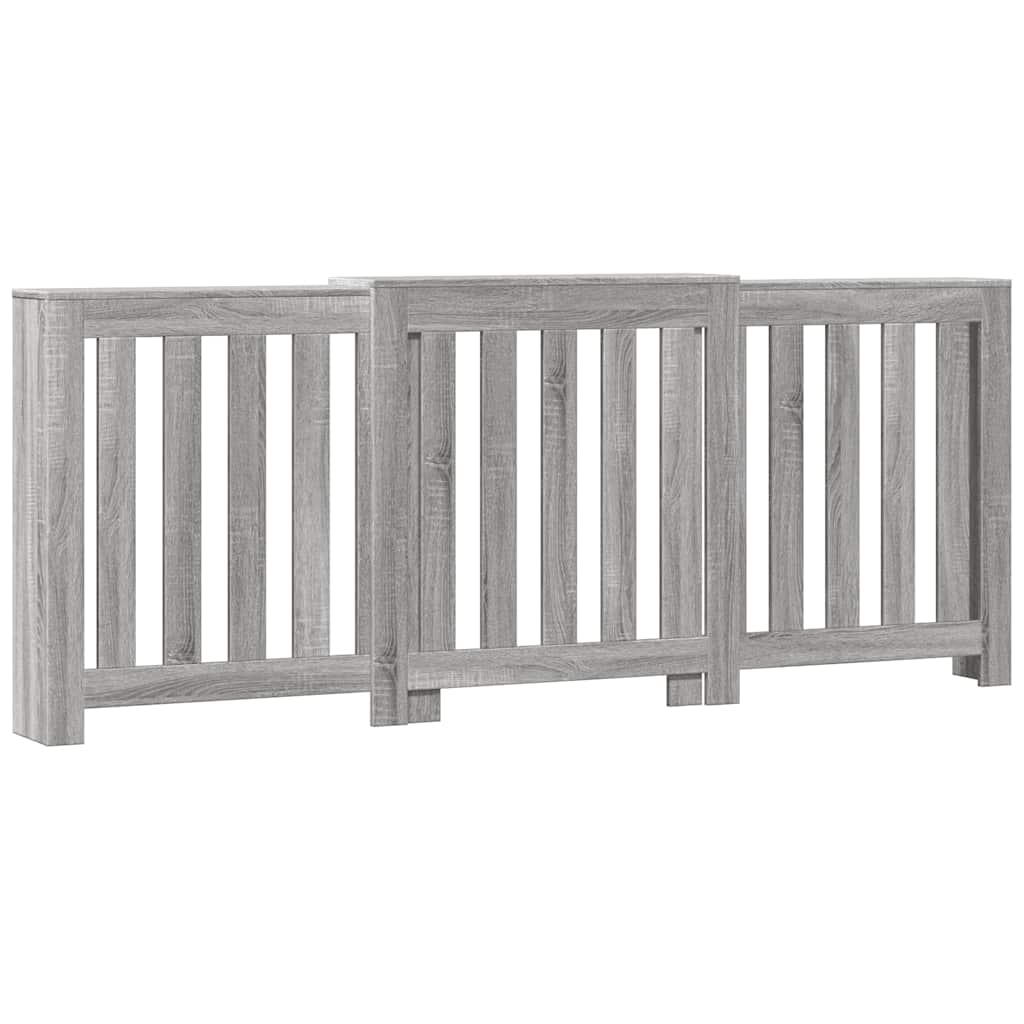Radiator Cover Grey Sonoma 205 x 21.5 x 83.5 cm Engineered Wood