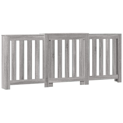 Radiator Cover Grey Sonoma 205 x 21.5 x 83.5 cm Engineered Wood