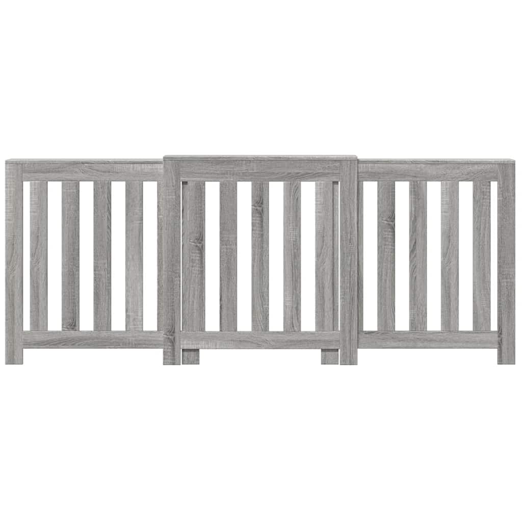 Radiator Cover Grey Sonoma 205 x 21.5 x 83.5 cm Engineered Wood