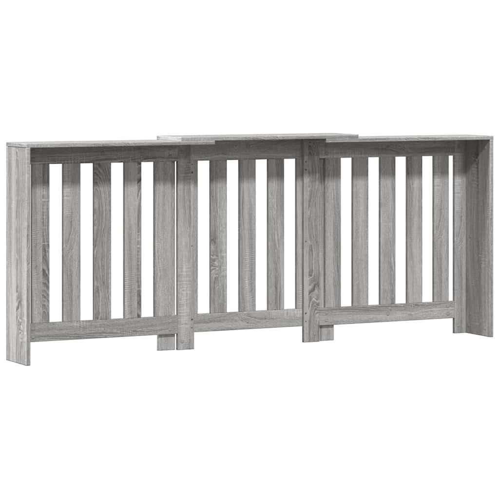 Radiator Cover Grey Sonoma 205 x 21.5 x 83.5 cm Engineered Wood