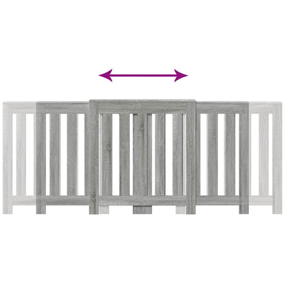 Radiator Cover Grey Sonoma 205 x 21.5 x 83.5 cm Engineered Wood