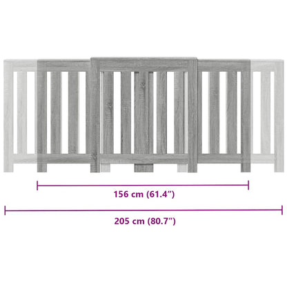 Radiator Cover Grey Sonoma 205 x 21.5 x 83.5 cm Engineered Wood