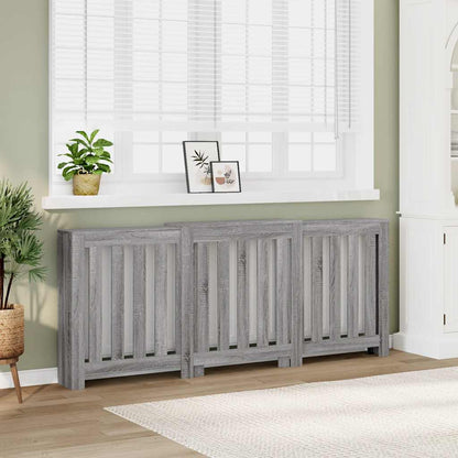 Radiator Cover Grey Sonoma 205 x 21.5 x 83.5 cm Engineered Wood