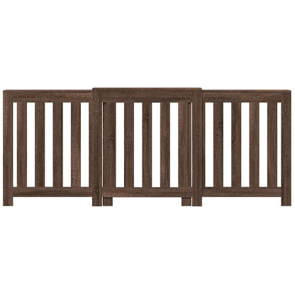 Radiator Cover Brown Oak 205 x 21.5 x 83.5 cm Engineered Wood