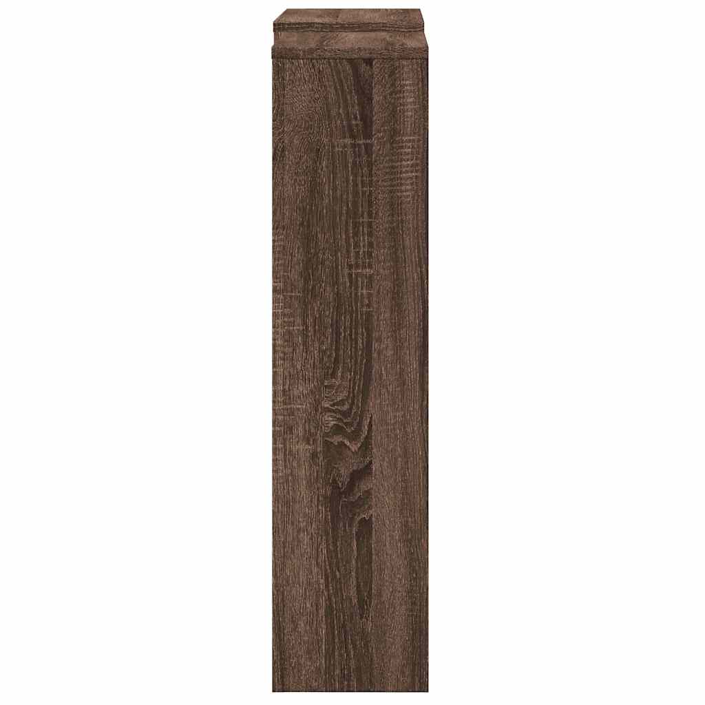 Radiator Cover Brown Oak 205 x 21.5 x 83.5 cm Engineered Wood