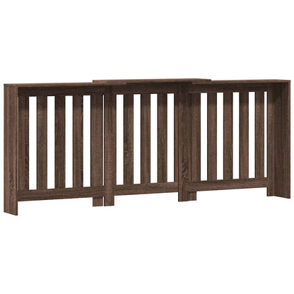 Radiator Cover Brown Oak 205 x 21.5 x 83.5 cm Engineered Wood