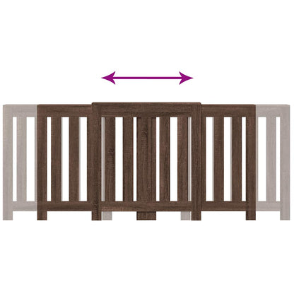 Radiator Cover Brown Oak 205 x 21.5 x 83.5 cm Engineered Wood