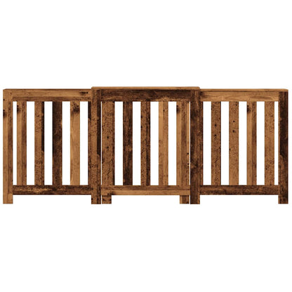 Radiator Cover Old Wood 205x21.5x83.5 cm Engineered Wood