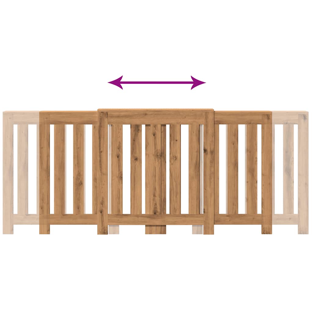 Radiator Cover Artisian Oak 205x21.5x83.5 cm Engineered Wood