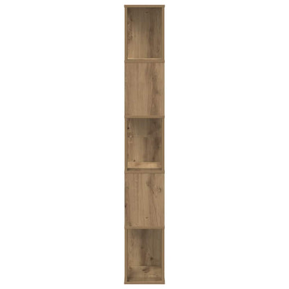 Bookcase 5-Tier Artisian Oak 45x23.5x162.5 cm Engineered Wood