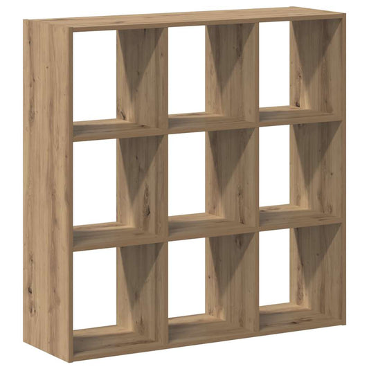 Bookcase Artisian Oak 102x32x102 cm Engineered Wood