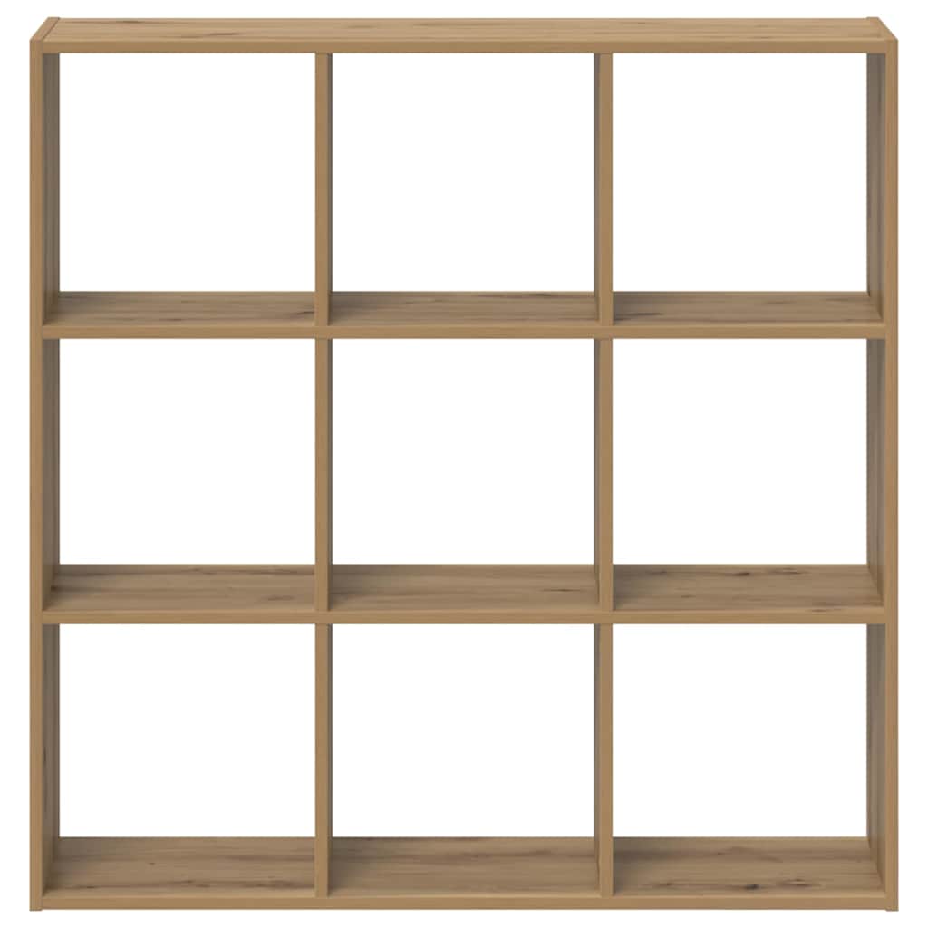 Bookcase Artisian Oak 102x32x102 cm Engineered Wood