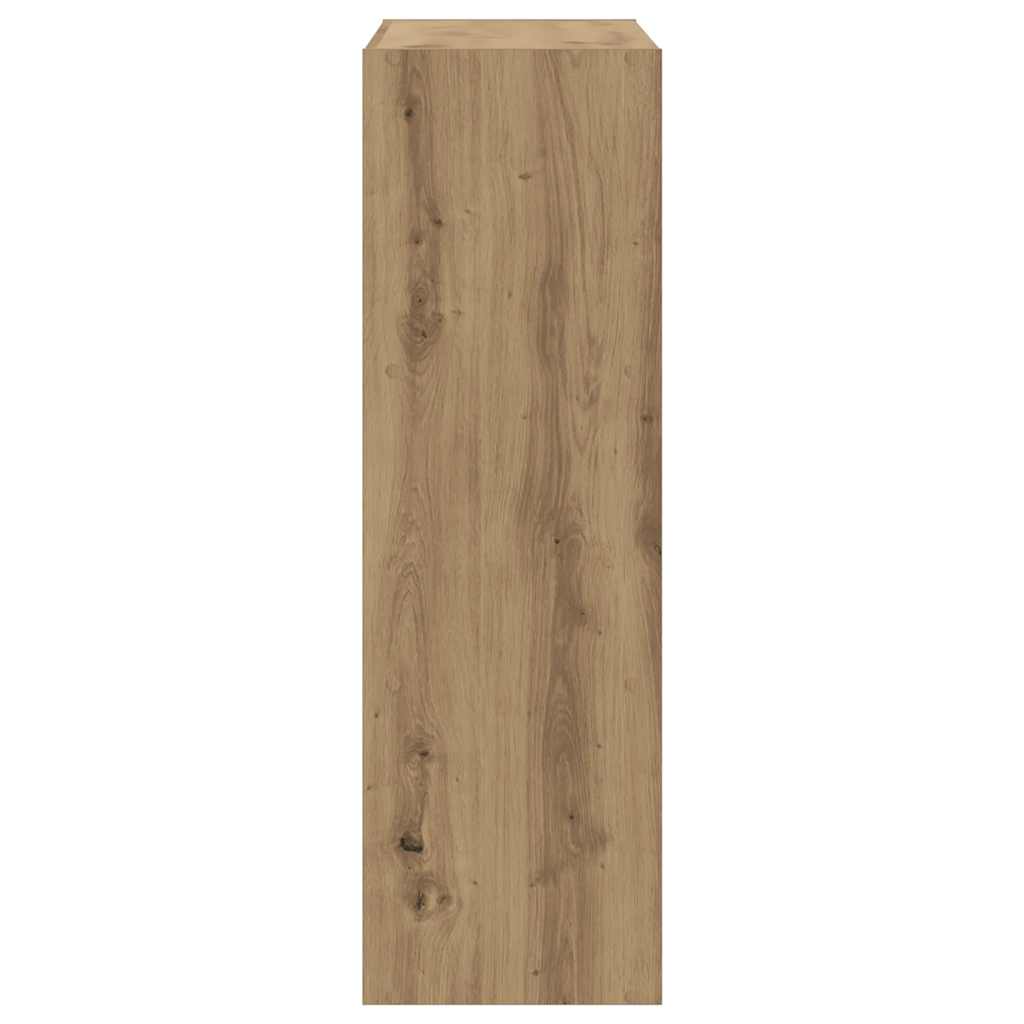 Bookcase Artisian Oak 102x32x102 cm Engineered Wood