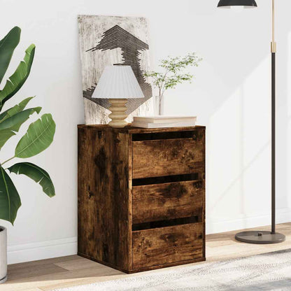 Corner Chest of Drawers Smoked Oak 40x41x58 cm Engineered Wood