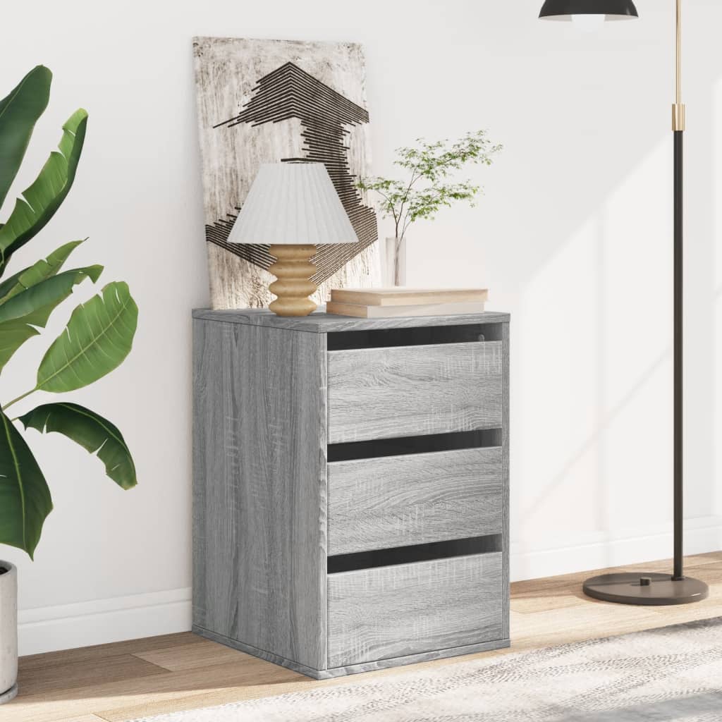 Corner Chest of Drawers Grey Sonoma 40x41x58 cm Engineered Wood