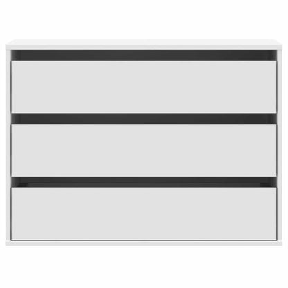 Corner Chest of Drawers White 80x41x58 cm Engineered Wood