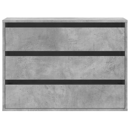 Corner Chest of Drawers Concrete Grey 80x41x58 cm Engineered Wood