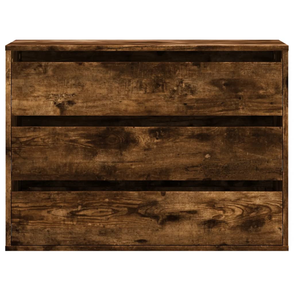 Corner Chest of Drawers Smoked Oak 80x41x58 cm Engineered Wood