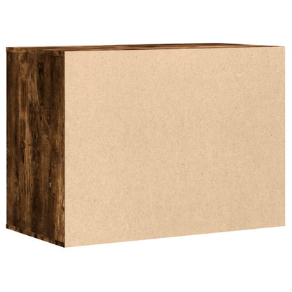 Corner Chest of Drawers Smoked Oak 80x41x58 cm Engineered Wood