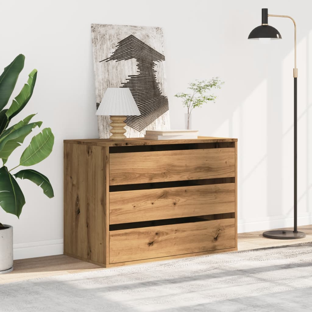 Corner Chest of Drawers Artisian Oak 80x41x58 cm Engineered Wood