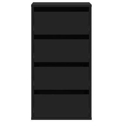 Corner Chest of Drawers Black 40x41x76 cm Engineered Wood