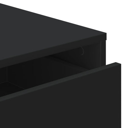 Corner Chest of Drawers Black 40x41x76 cm Engineered Wood