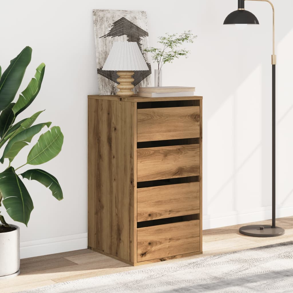Corner Chest of Drawers Artisian Oak 40x41x76 cm Engineered Wood