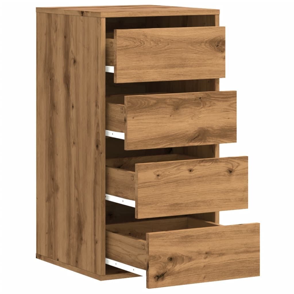 Corner Chest of Drawers Artisian Oak 40x41x76 cm Engineered Wood