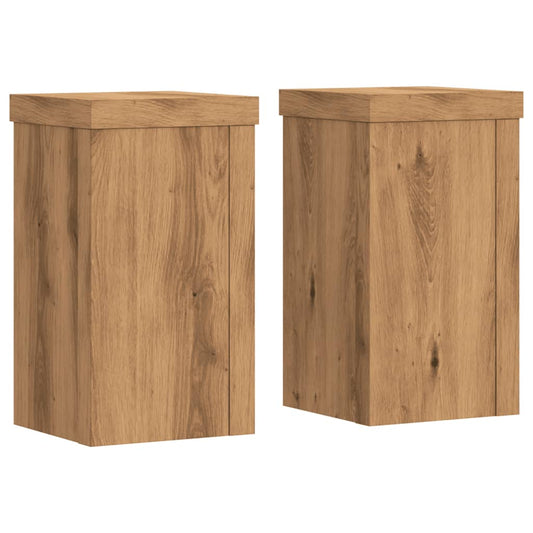 Plant Stands 2 pcs Artisan Oak 10x10x18 cm Engineered Wood