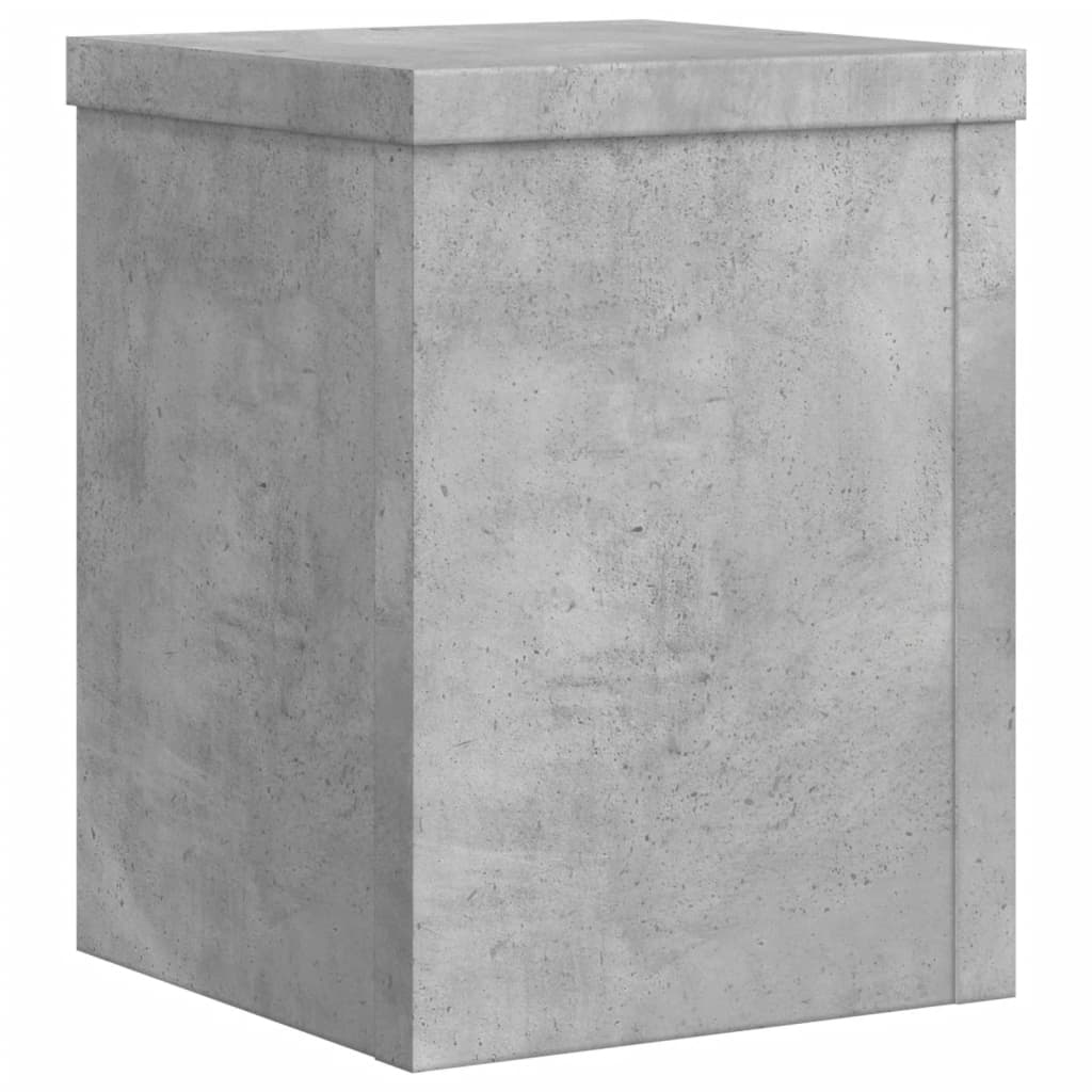 Plant Stands 2 pcs Concrete Grey 15x15x20 cm Engineered Wood