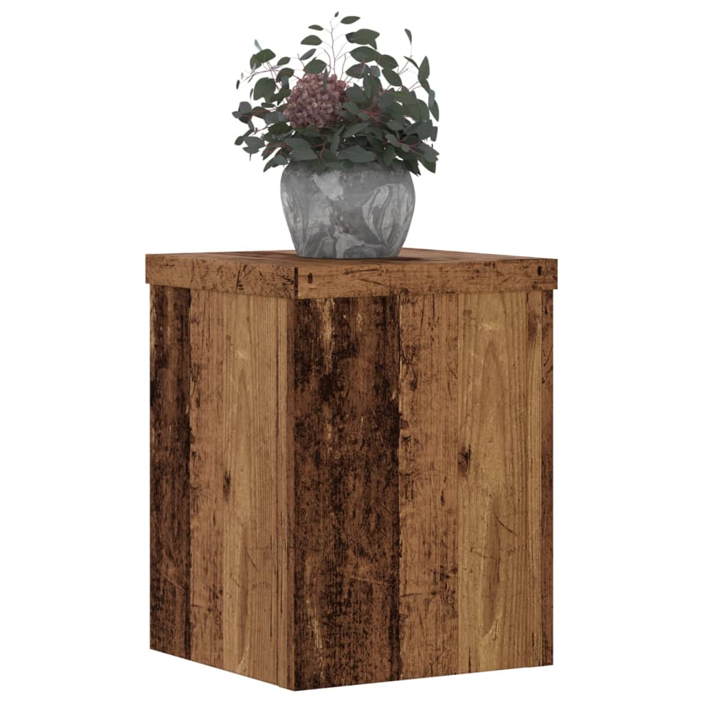 Plant Stands 2 pcs Old Wood 15x15x20 cm Engineered Wood
