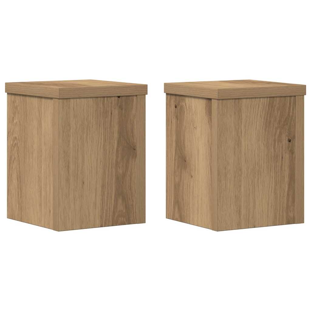 Plant Stands 2 pcs Artisan Oak 15x15x20 cm Engineered Wood