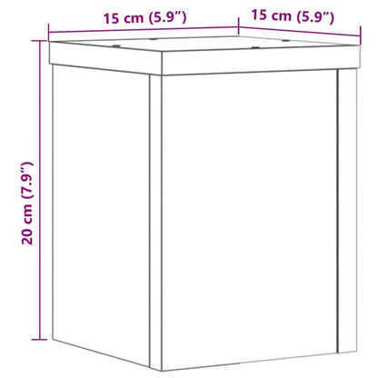 Plant Stands 2 pcs Artisan Oak 15x15x20 cm Engineered Wood