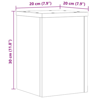 Plant Stand 2 pcs White 20 x 20 x 30 cm Engineered Wood