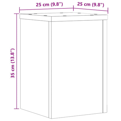 Plant Stands 2 pcs White 25x25x35 cm Engineered Wood