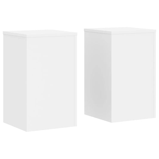 Plant Stand 2 pcs White 30 x 30 x 50 cm Engineered Wood