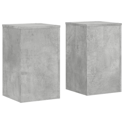 Plant Stand 2 pcs Concrete Grey 30 x 30 x 50 cm Engineered Wood
