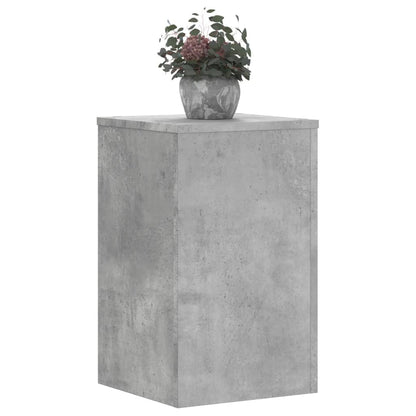 Plant Stand 2 pcs Concrete Grey 30 x 30 x 50 cm Engineered Wood