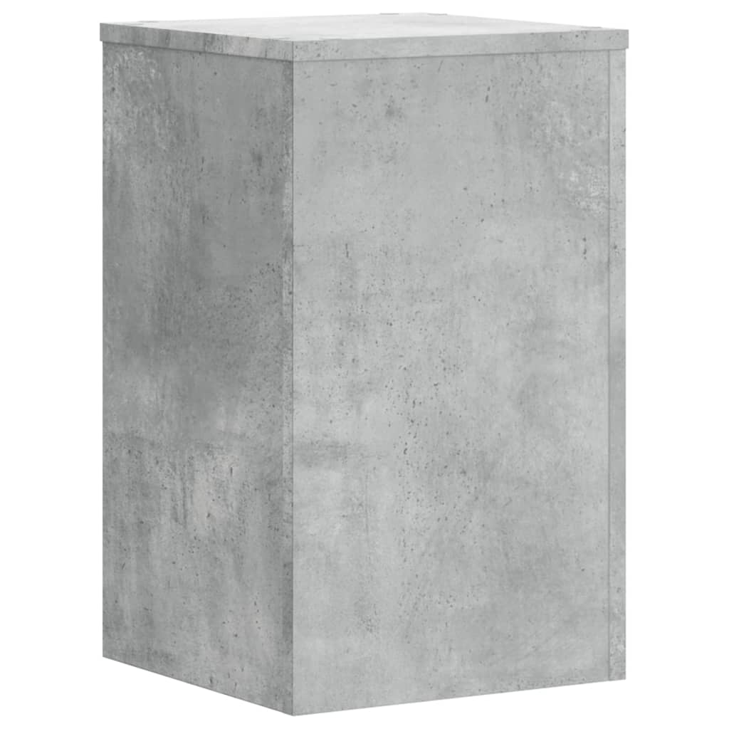 Plant Stand 2 pcs Concrete Grey 30 x 30 x 50 cm Engineered Wood