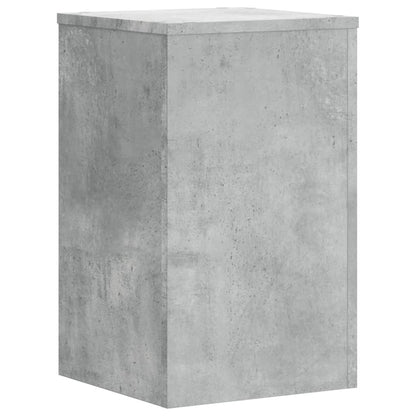 Plant Stand 2 pcs Concrete Grey 30 x 30 x 50 cm Engineered Wood
