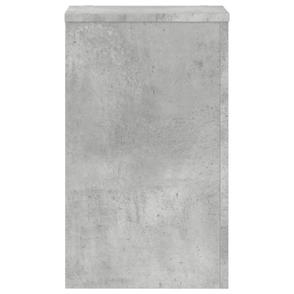 Plant Stand 2 pcs Concrete Grey 30 x 30 x 50 cm Engineered Wood