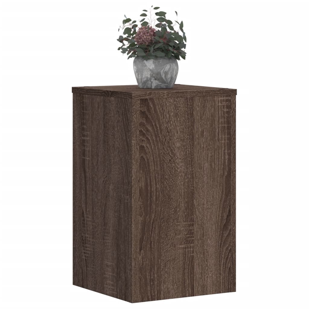 Plant Stand 2 pcs Brown Oak 30 x 30 x 50 cm Engineered Wood