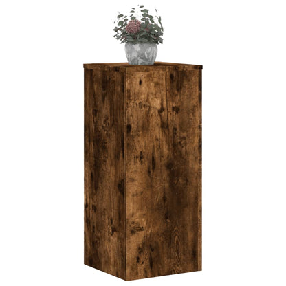 Plant Stand 2 pcs Smoked Oak 30 x 30 x 70 cm Engineered Wood