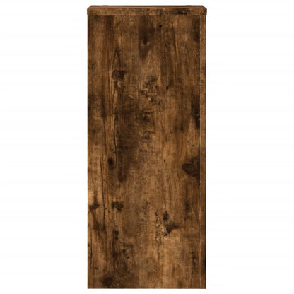 Plant Stand 2 pcs Smoked Oak 30 x 30 x 70 cm Engineered Wood