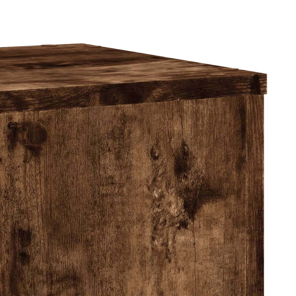 Plant Stand 2 pcs Smoked Oak 30 x 30 x 70 cm Engineered Wood