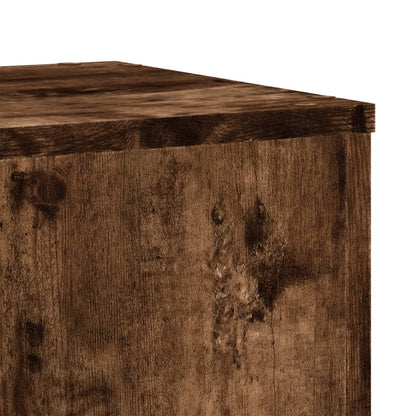 Plant Stand 2 pcs Smoked Oak 30 x 30 x 70 cm Engineered Wood