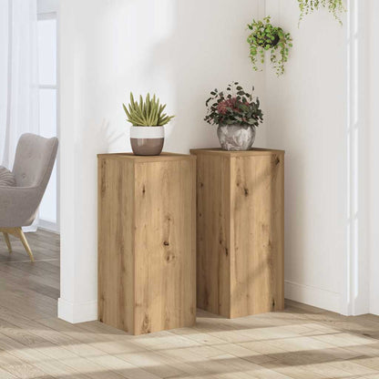Plant Stands 2 pcs Artisan Oak 30x30x70 cm Engineered wood