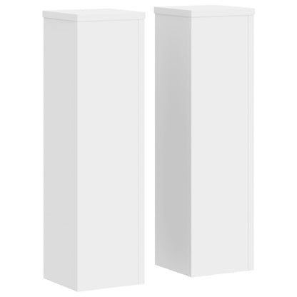 Plant Stand 2 pcs White 17 x 17 x 60 cm Engineered Wood