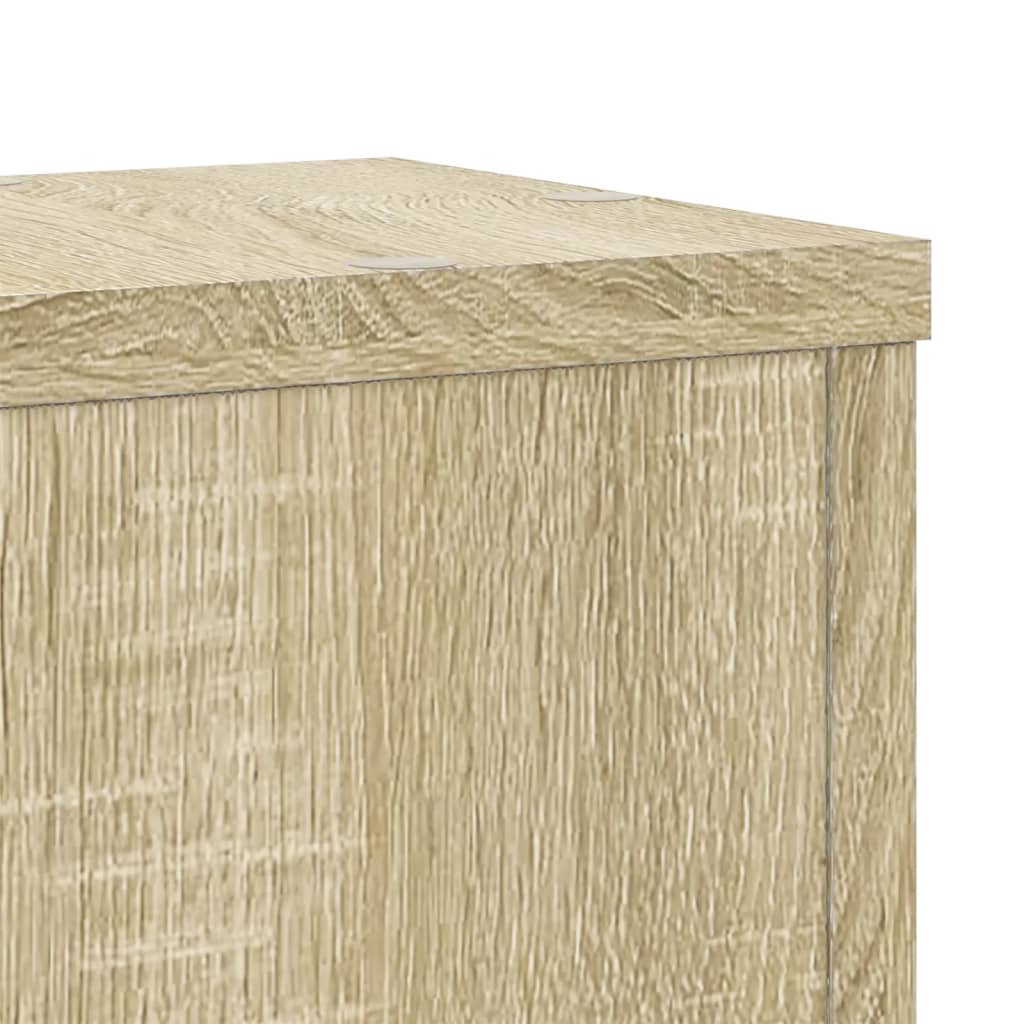 Plant Stand 2 pcs Sonoma Oak 17 x 17 x 60 cm Engineered Wood