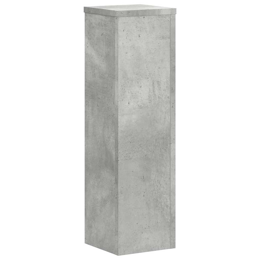Plant Stand 2 pcs Concrete Grey 17 x 17 x 60 cm Engineered Wood